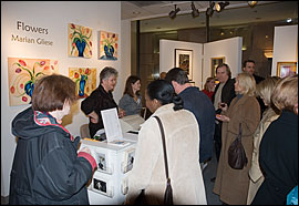 From the opening reception for Flowers by Marian Gliese at Artists' Gallery in Columbia, Maryland, March 2007